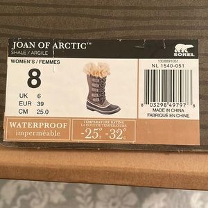 Sorel size 8 waterproof boots